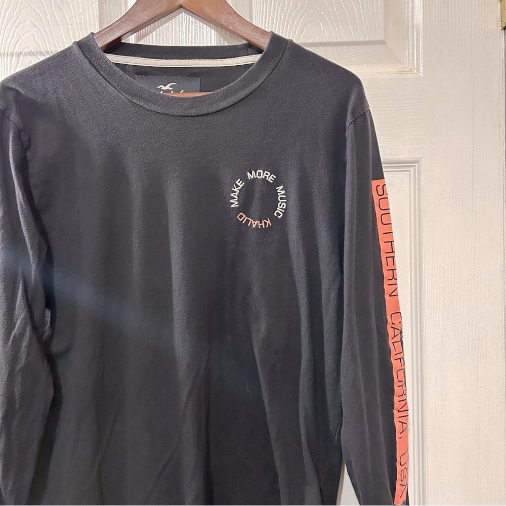 Hollister x Khalid Long Sleeve T-Shirt Women's Black Size Medium - Picture 2 of 9